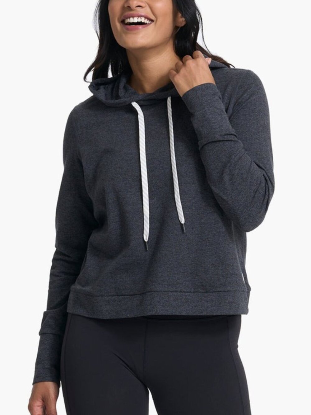 Vuori Halo Essential Hoodie - Charcoal Heather - Size Medium